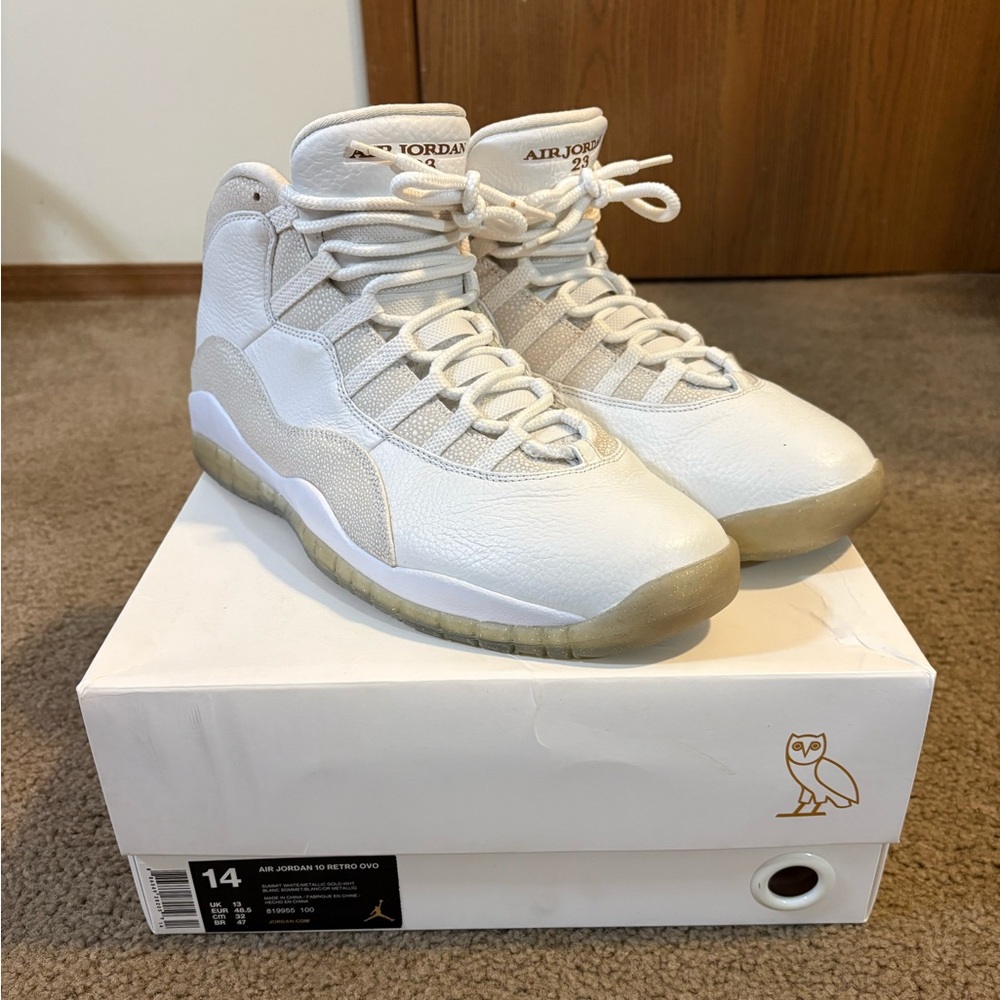 Jordan 10 Retro Drake OVO White